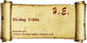 Hideg Edda névjegykártya
